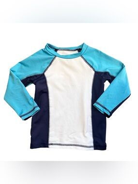 Cat & Jack 2T Toddler Boys Navy Blue UPF 50+ Swim Rashguard  long sleeve Shirt